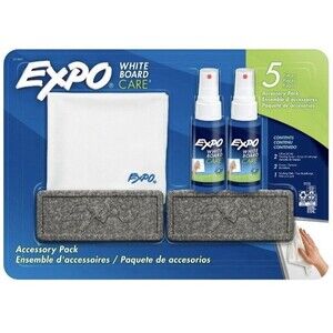 EXPO Whiteboard Care Accessory Pack for Dry Erase Markers, 5 Count